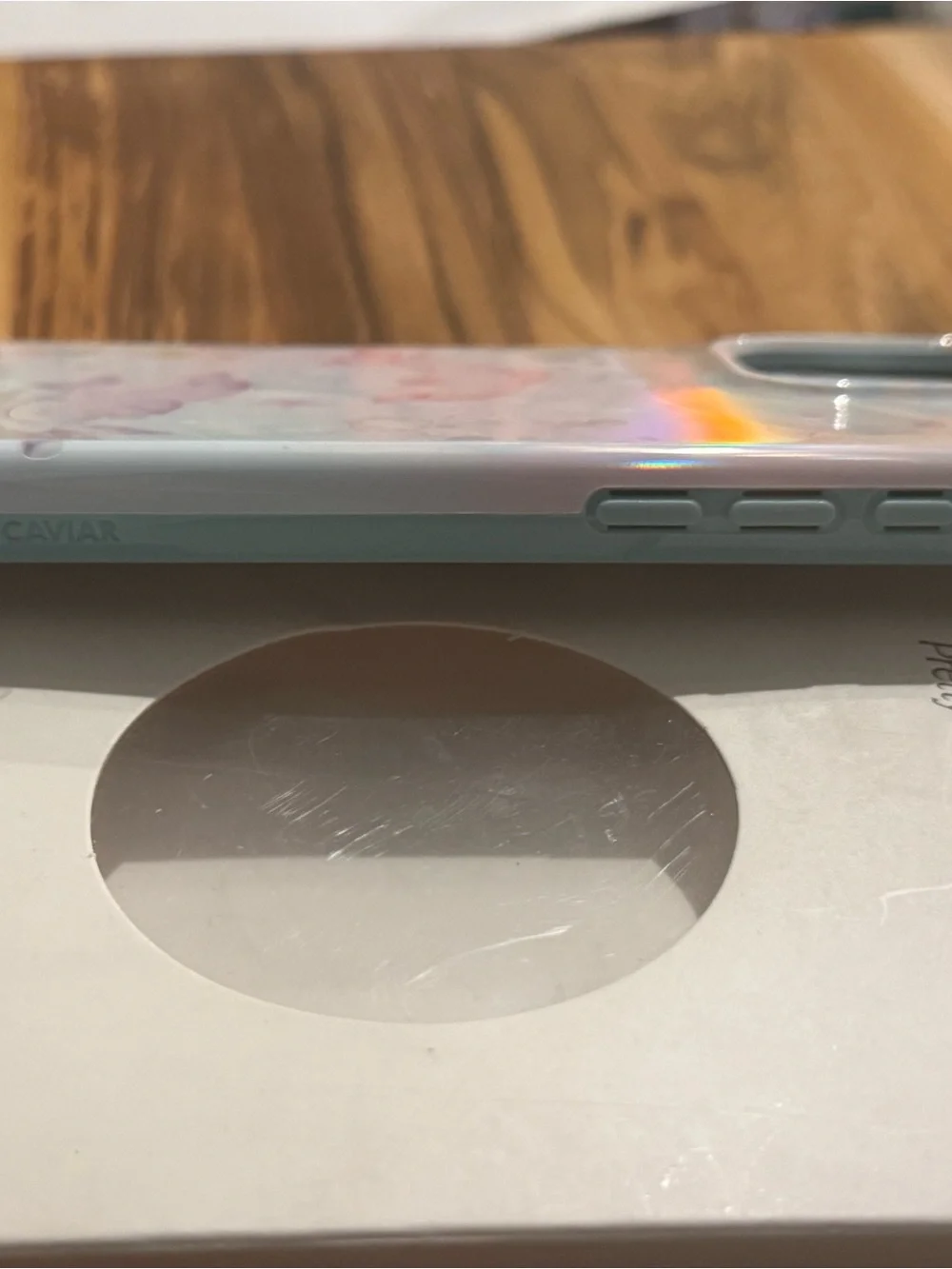 Velvet Caviar Holographic Dolphin Phone Case - Pastel Pink & Pastel Blue